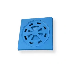 Saringan floor drain kamar mandi warna biru bentuk kotak