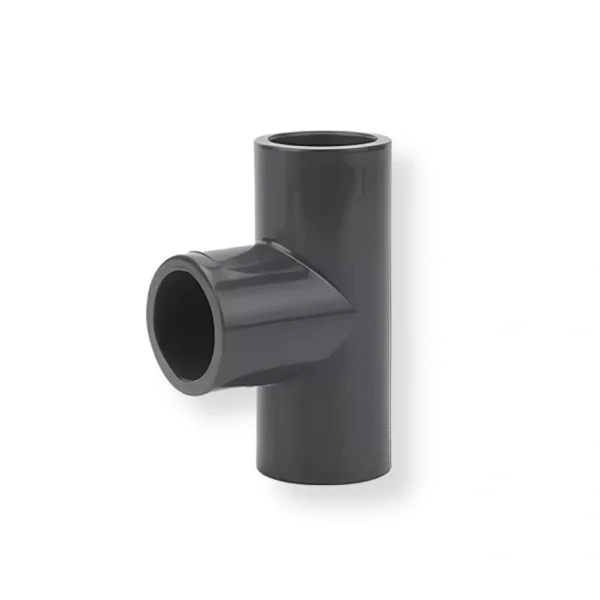 Shock T sambungan pipa PVC hitam 1/2 inch SSBO untuk cabang aliran pipa