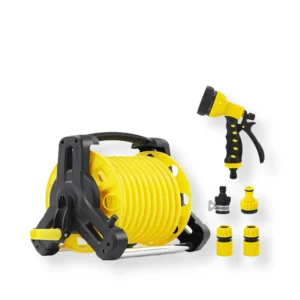 Selang air SSBO panjang 14 meter dengan stand kuning dan kepala semprotan