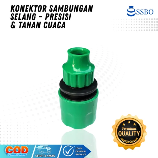 Konektor sambungan selang SSBO berkualitas tinggi, presisi, anti bocor, dan tahan cuaca untuk berbagai kebutuhan penyambungan selang air.
