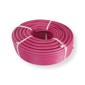 Selang gas SSBO 3 lapis warna merah jambu diameter 10 mm untuk regulator gas LPG dan kompor