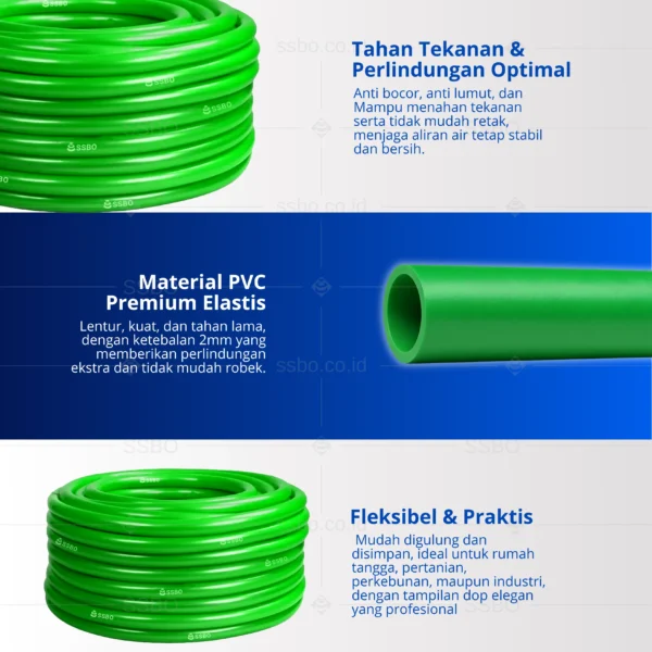 SSBO Selang Air Tebal 2mm – Digunakan untuk penyiraman taman dan kendaraan