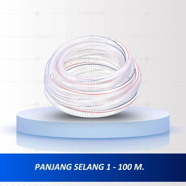 Selang Kawat Spiral Transparan SSBO – Dinding tebal PVC fleksibel