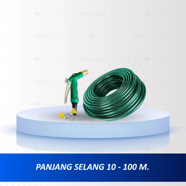 Selang air SSBO hijau 1/2 inch – Tampilan tekstur bahan PVC lentur