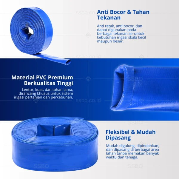 Selang drip SSBO – Tampilan pemasangan di kebun tanaman hias